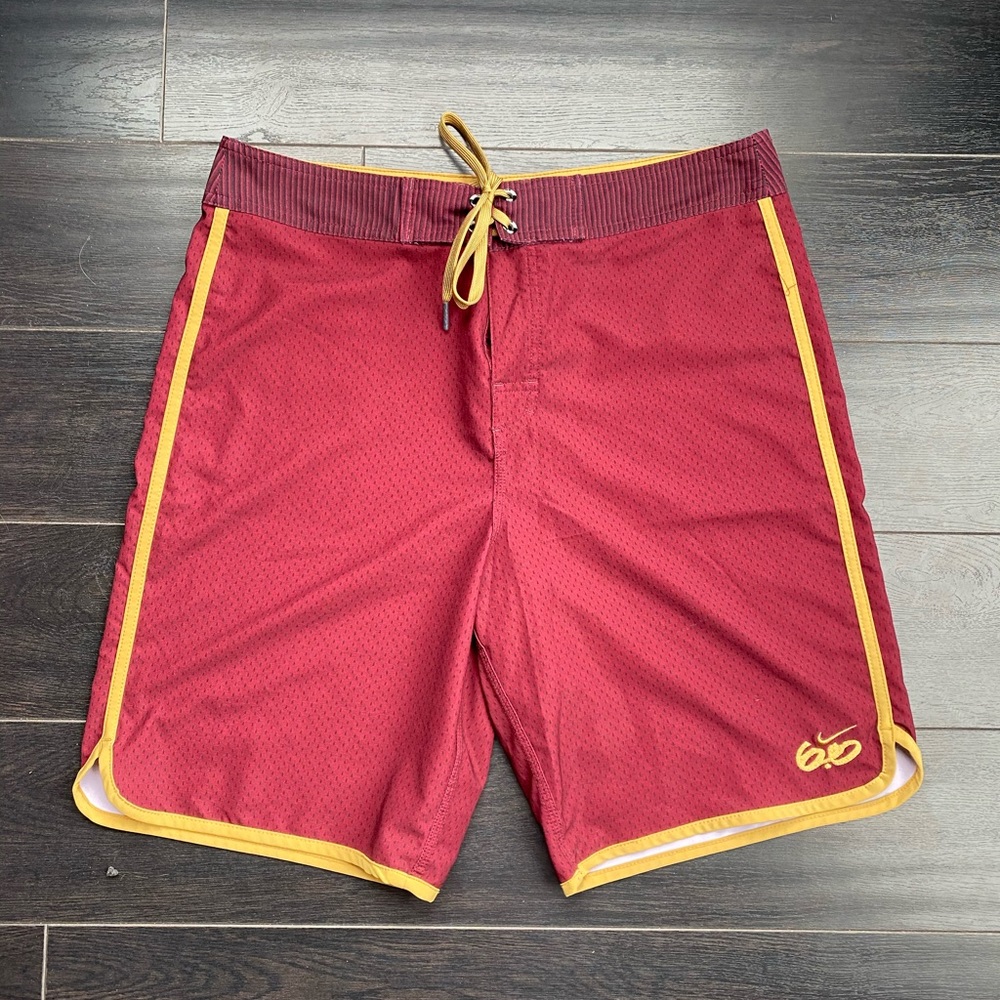 Nike 6.0 Red and Gold Board Shorts